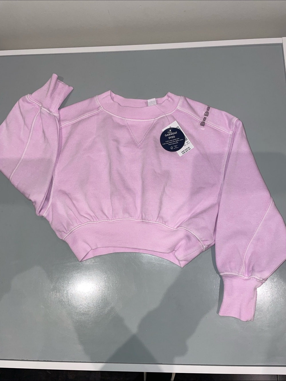 Girls' Pink Cropped Crewneck Sweatshirt Brand: The children’s place NWT SIZE XS